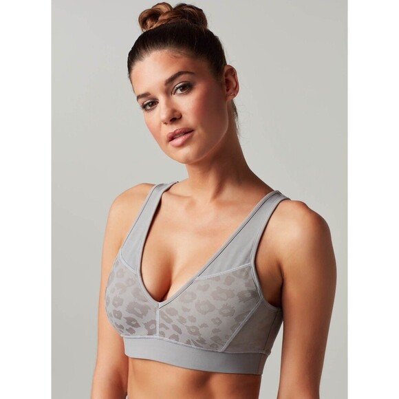 BLANC NOIR Yolo Looped-back Sports Bra In Frost Grey Women’s Size Small Run Yoga - Picture 6 of 12